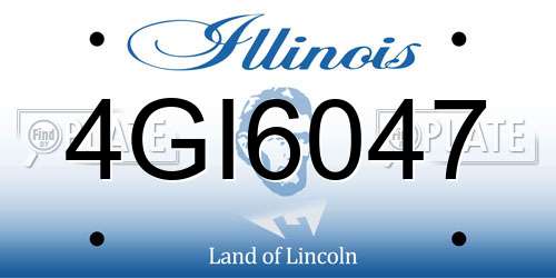 4GI6047 Illinois License Plate