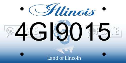 4GI9015 Illinois License Plate