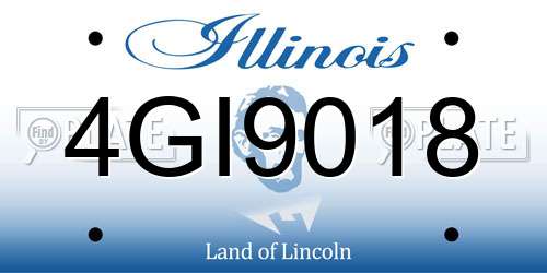 4GI9018 Illinois License Plate