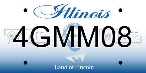 4GMM08 Illinois License Plate