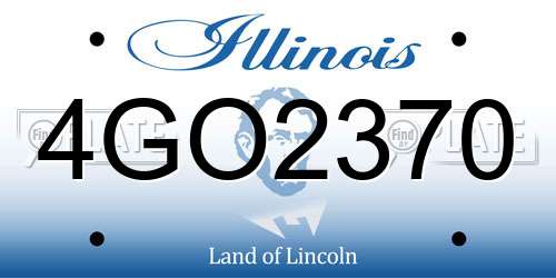 4GO2370 Illinois License Plate