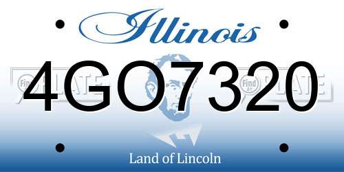 4GO7320 Illinois License Plate