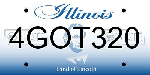 4GOT320 Illinois License Plate