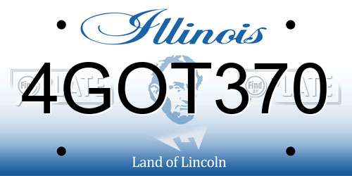 4GOT370 Illinois License Plate