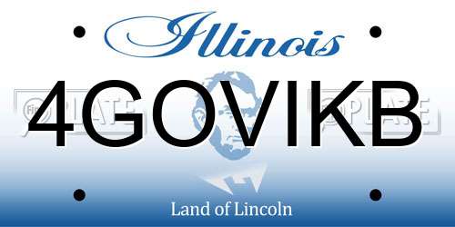 4GOVIKB Illinois License Plate