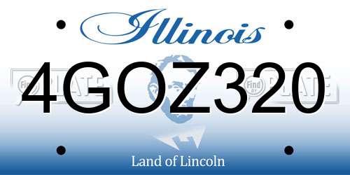 4GOZ320 Illinois License Plate