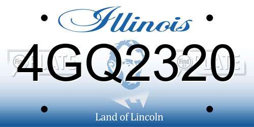 4GQ2320 Illinois License Plate