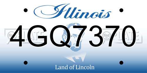 4GQ7370 Illinois License Plate