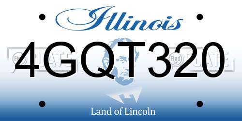 4GQT320 Illinois License Plate
