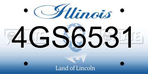 4GS6531 Illinois License Plate