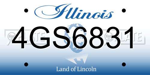 4GS6831 Illinois License Plate
