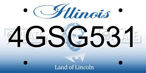 4GSG531 Illinois License Plate