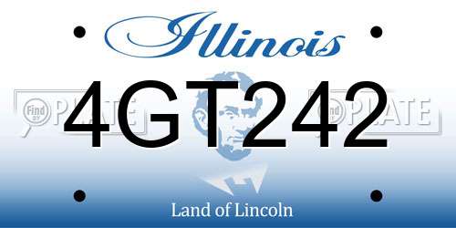 4GT242 Illinois License Plate