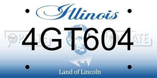 4GT604 Illinois License Plate