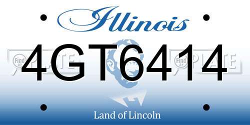 4GT6414 Illinois License Plate