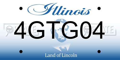 4GTG04 Illinois License Plate