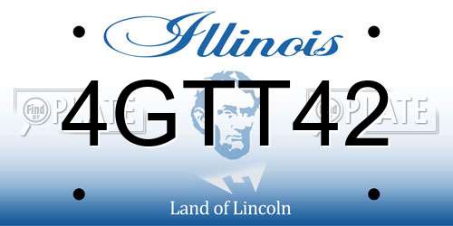 4GTT42 Illinois License Plate