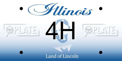 4H Illinois License Plate