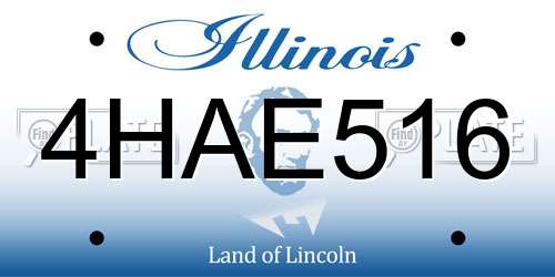 4HAE516 Illinois License Plate