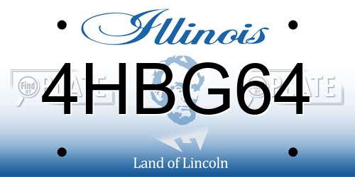 4HBG64 Illinois License Plate