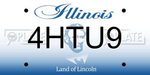 4HTU9 Illinois License Plate