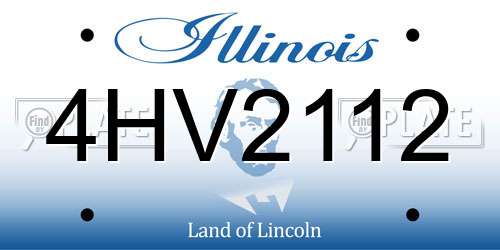 4HV2112 Illinois License Plate