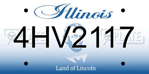 4HV2117 Illinois License Plate