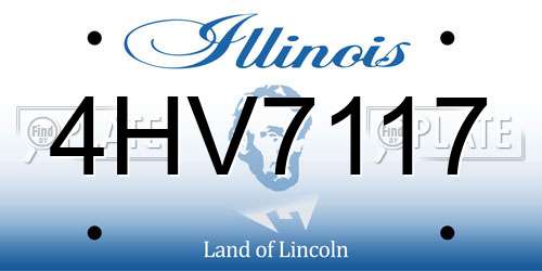4HV7117 Illinois License Plate