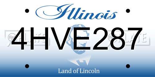 4HVE287 Illinois License Plate