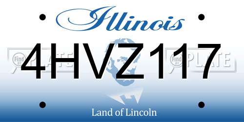 4HVZ117 Illinois License Plate