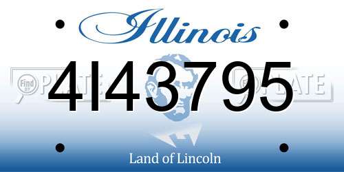 4I43795 Illinois License Plate