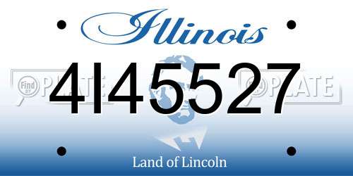 4I45527 Illinois License Plate