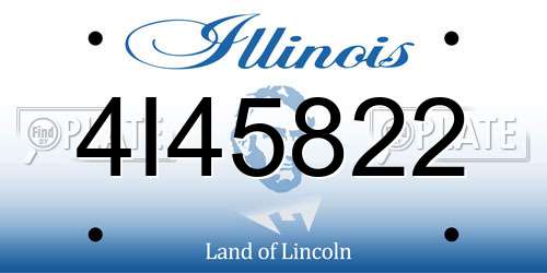 4I45822 Illinois License Plate