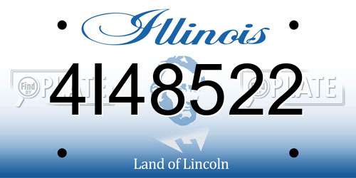 4I48522 Illinois License Plate
