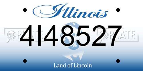 4I48527 Illinois License Plate