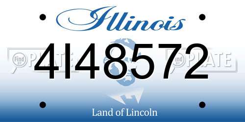4I48572 Illinois License Plate