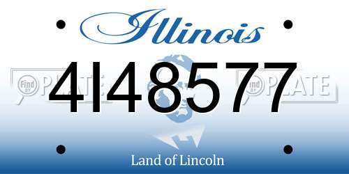 4I48577 Illinois License Plate