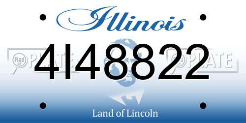 4I48822 Illinois License Plate