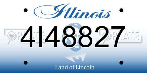 4I48827 Illinois License Plate