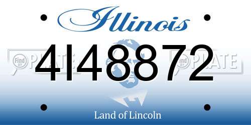 4I48872 Illinois License Plate