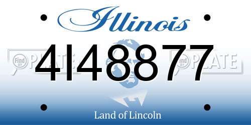 4I48877 Illinois License Plate