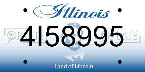 4I58995 Illinois License Plate