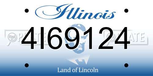 4I69124 Illinois License Plate
