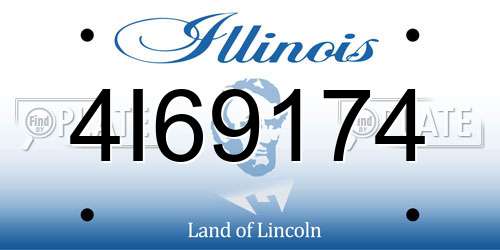 4I69174 Illinois License Plate