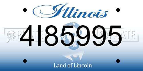 4I85995 Illinois License Plate