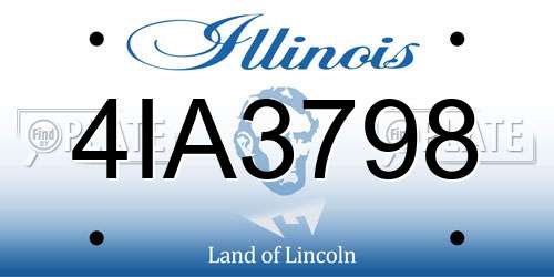 4IA3798 Illinois License Plate