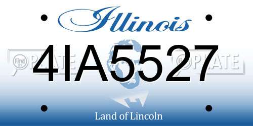 4IA5527 Illinois License Plate