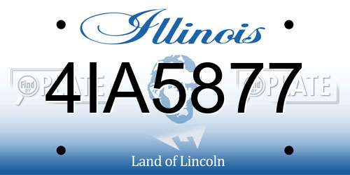 4IA5877 Illinois License Plate