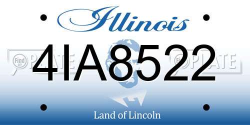 4IA8522 Illinois License Plate