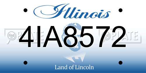4IA8572 Illinois License Plate